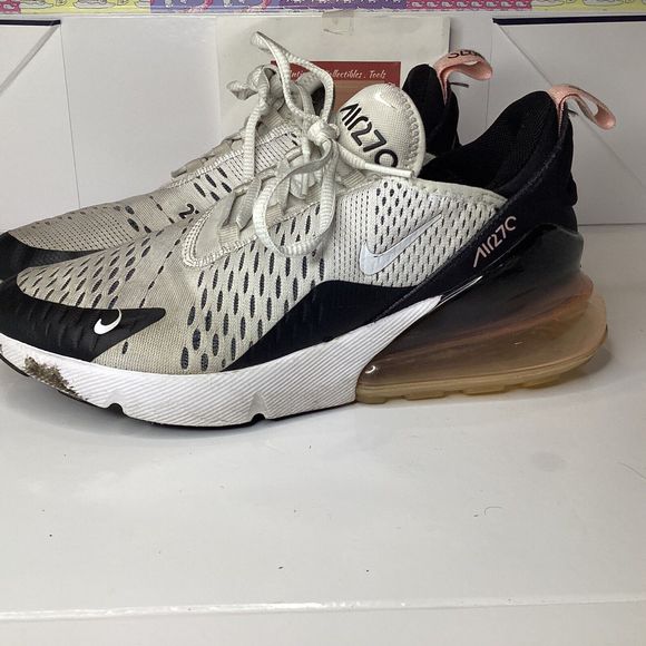 Nike Air Max 270 GS Running Shoes Size 5.5 youth Boys or Girls White 943346-005 - Picture 7 of 10